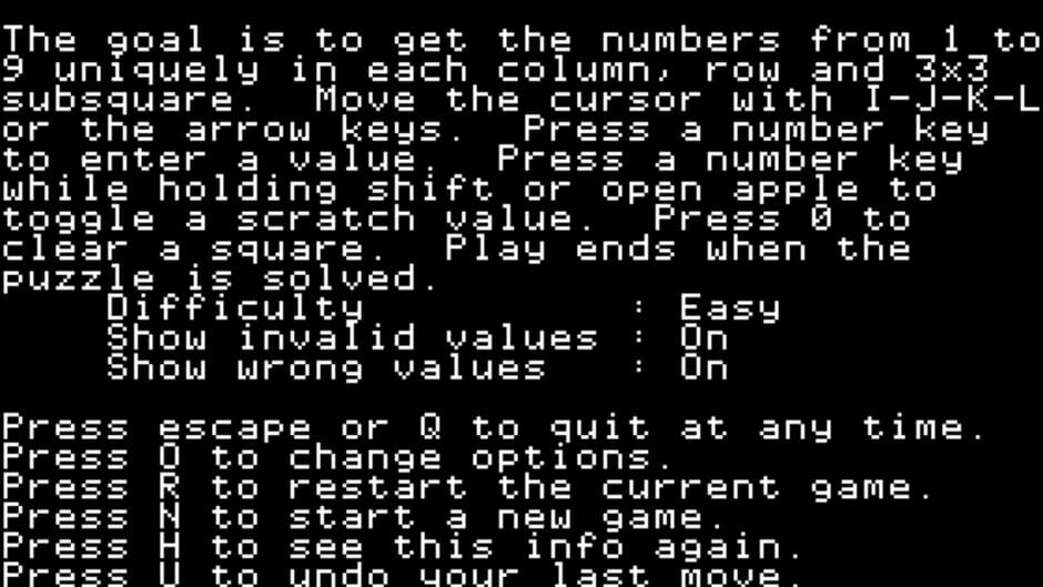 Screenshots Apple II Sudoku