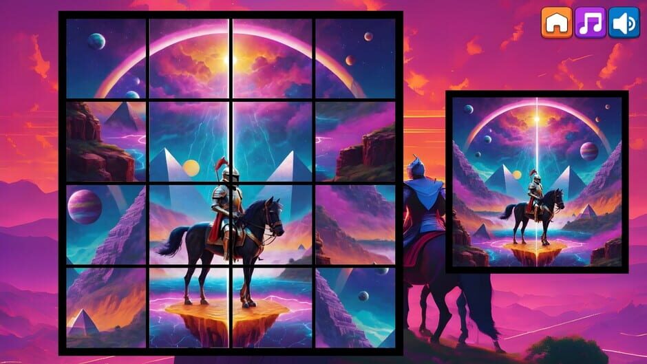 สกรีนช็อตจาก OG Puzzlers: Synthwave Knights (รูปที่ 7)