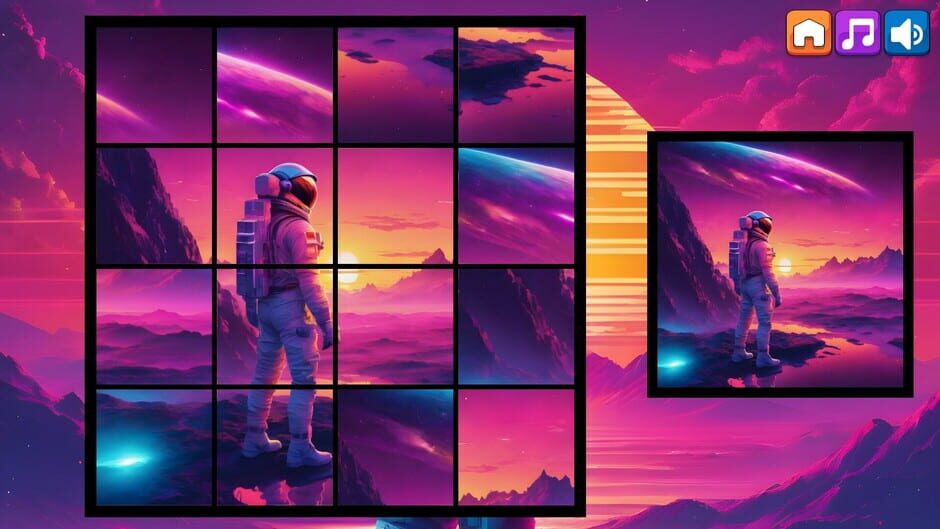 สกรีนช็อตจาก OG Puzzlers: Synthwave Astronauts (รูปที่ 3)