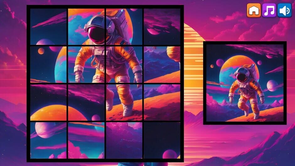 สกรีนช็อตจาก OG Puzzlers: Synthwave Astronauts (รูปที่ 4)