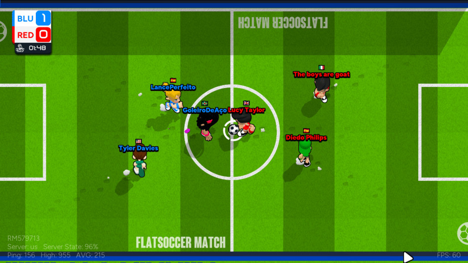 FlatSoccer: Online Soccer Screenshot