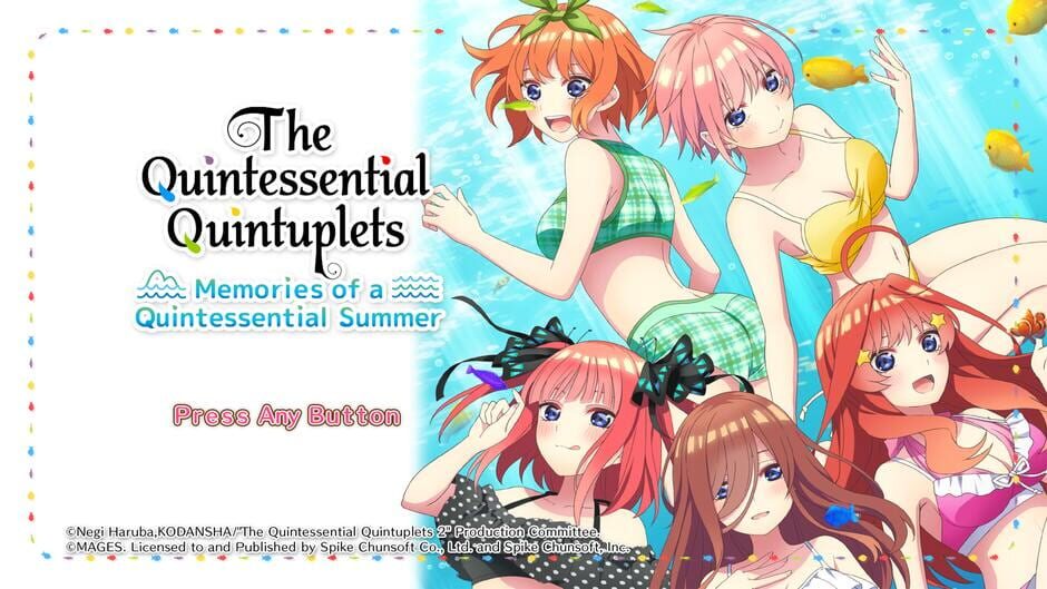The Quintessential Quintuplets: Memories of a Quintessential Summer Screenshot