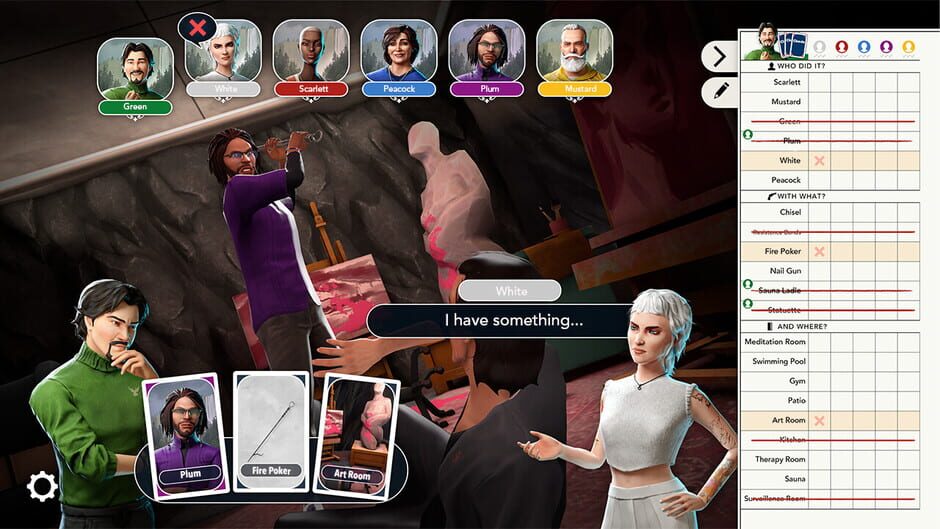 Clue: Whispering Pines Retreat Crime Scene Screenshot