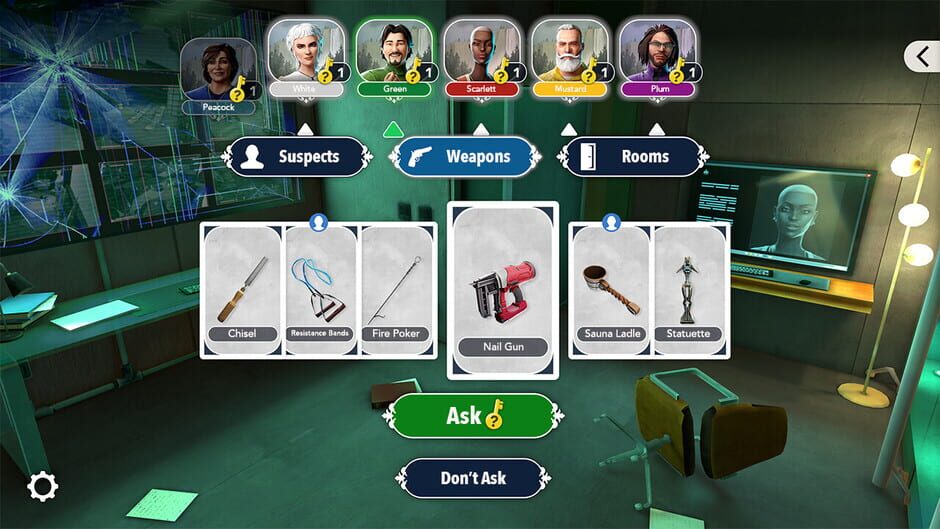 Clue: Whispering Pines Retreat Crime Scene Screenshot