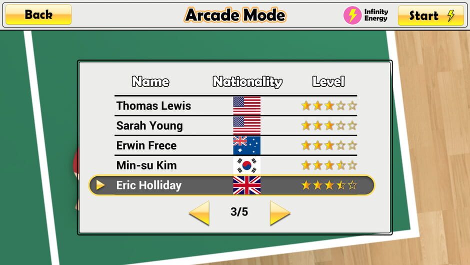 Virtual Table Tennis screenshot