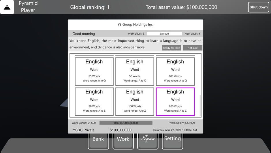 Pyramid Game Screenshot
