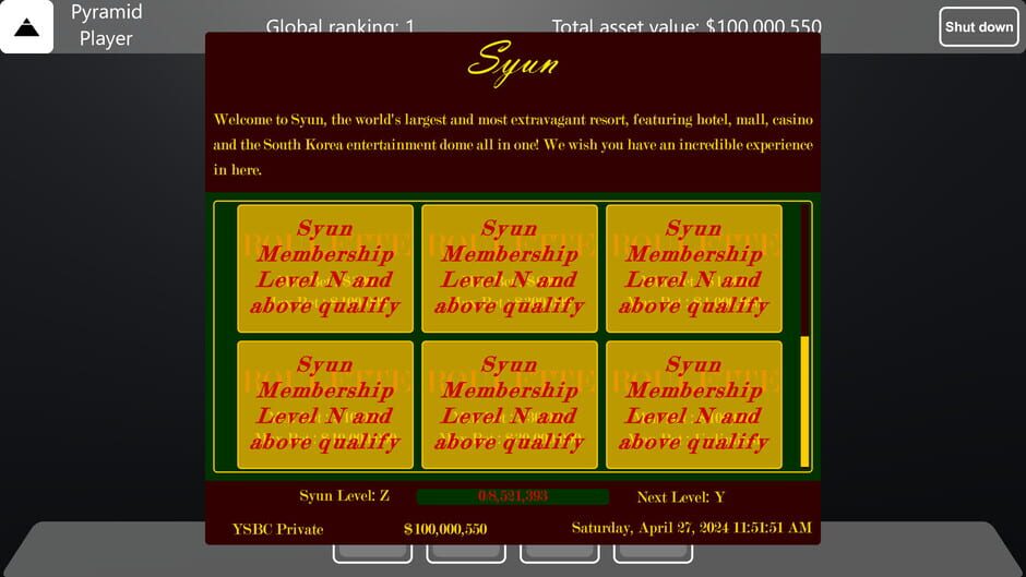 Pyramid Game Screenshot