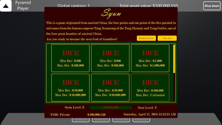 Pyramid Game Screenshot