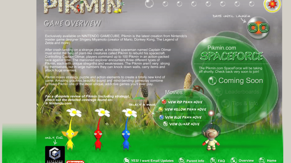 Pikmin.com SpaceForce Screenshot