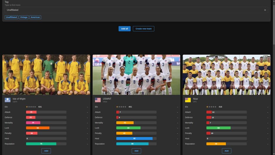 Forever World Cup Simulator Screenshot