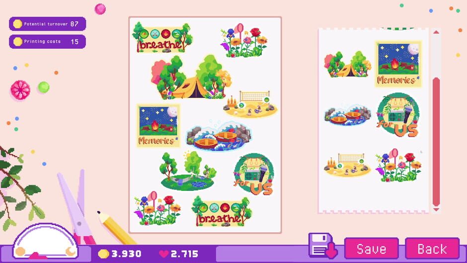 Sticky Business: Camp Zinnias Screenshot