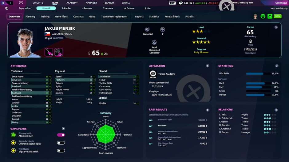 Tennis Manager 2024 Screenshot