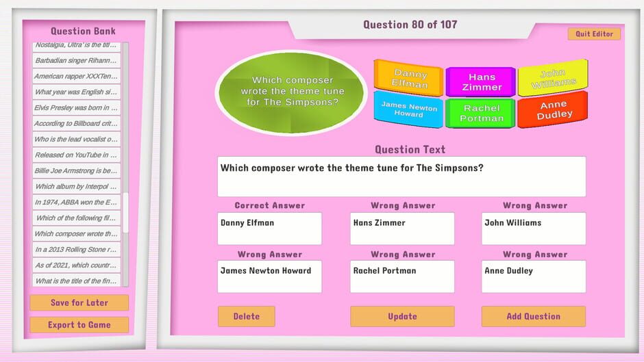 Robot Trivia Funtime Screenshot