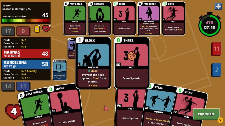Clutchtime: Basketball Deckbuilder Screenshot