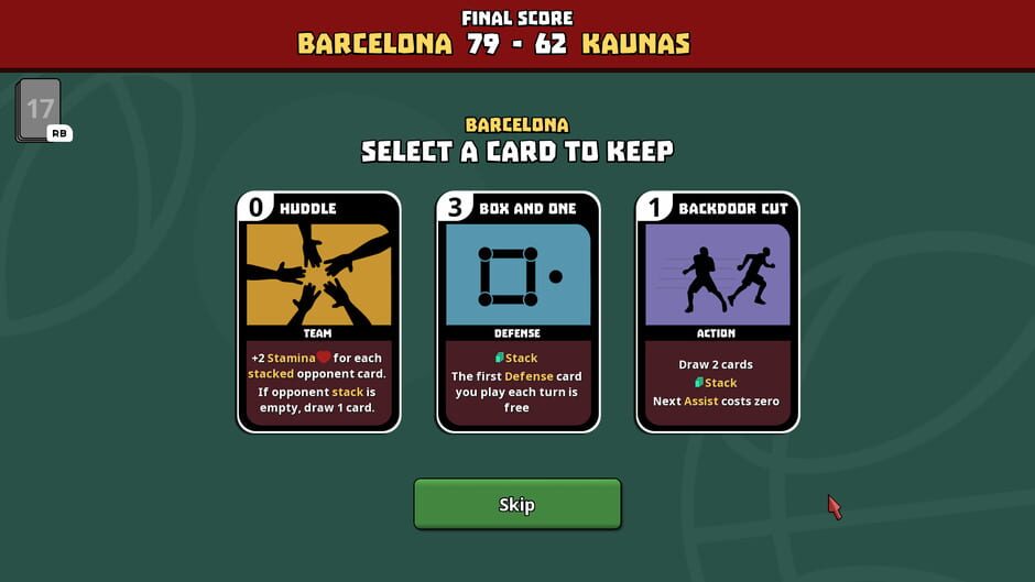 Clutchtime: Basketball Deckbuilder Screenshot