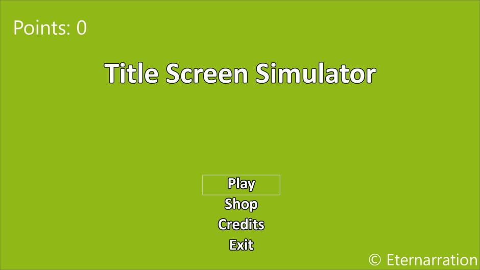 Title Screen Simulator screenshot