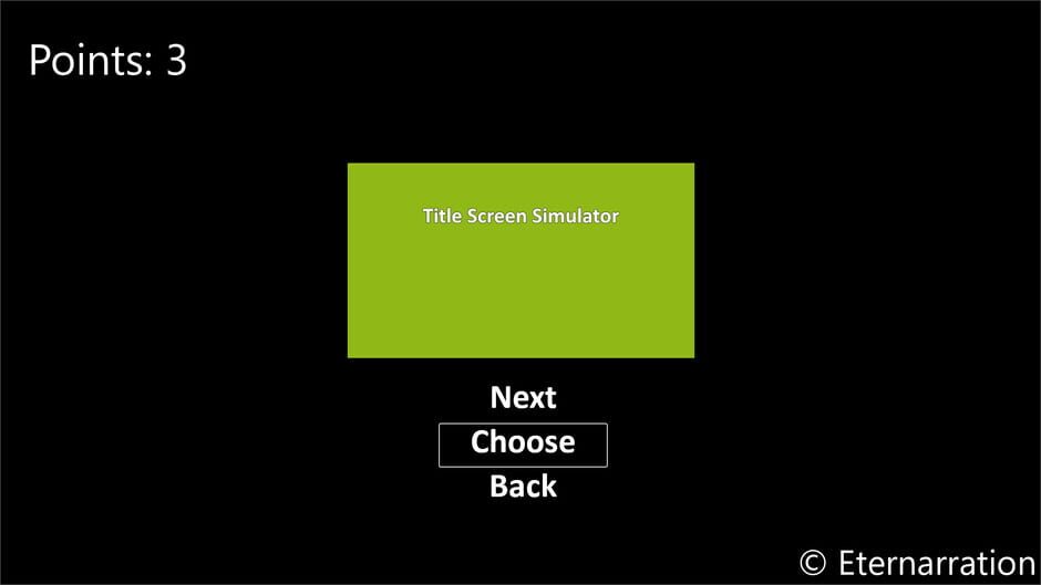 Title Screen Simulator screenshot