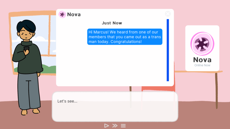 Marcus Comes Out Online Screenshot