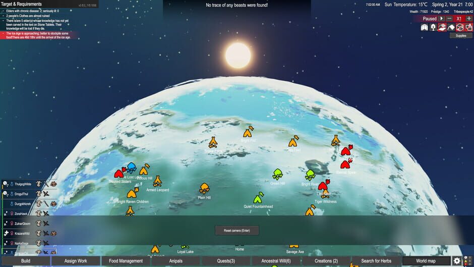 Primitive Society Simulator Screenshot