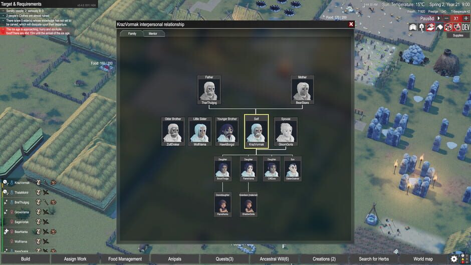 Primitive Society Simulator Screenshot