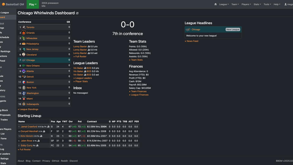 Basketball GM Screenshot