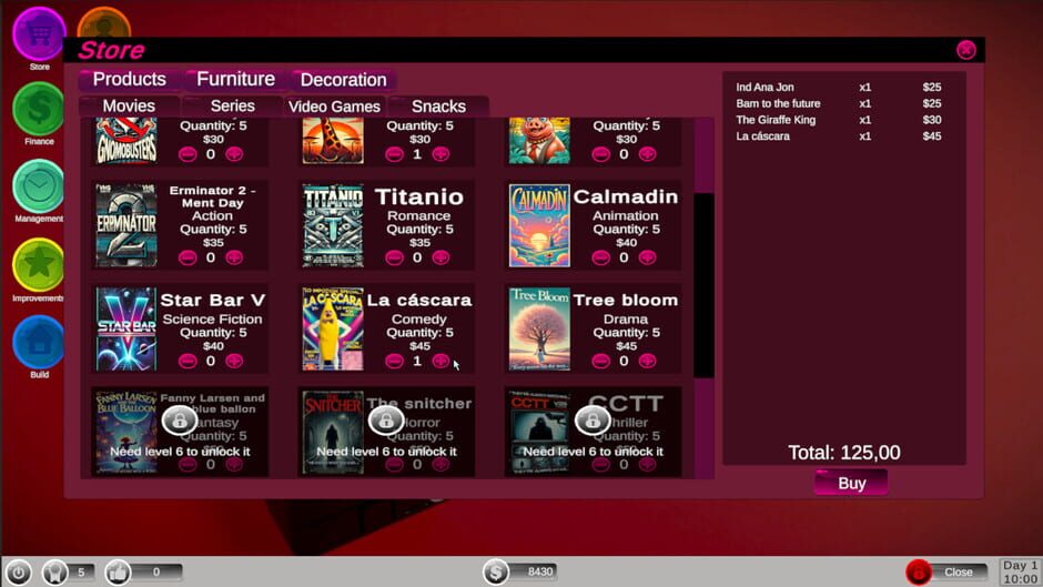 Videoclub Simulator screenshot