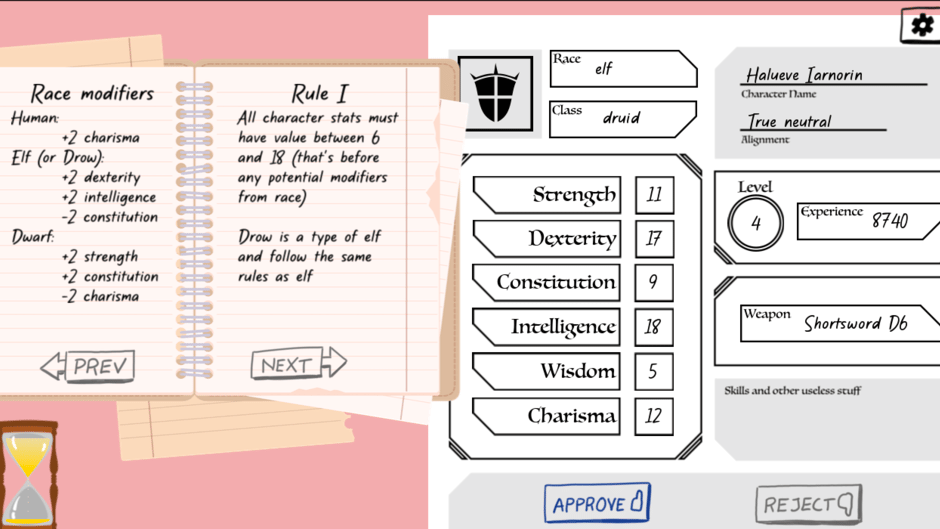 Character Sheets, Please Screenshot