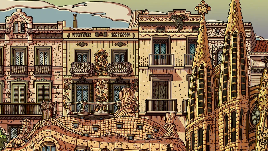 Кадър от 100 Barcelona Cats