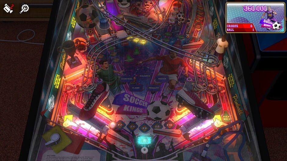 สกรีนช็อตจาก Zaccaria Pinball: Soccer Kings Deluxe Pinball Table (รูปที่ 2)