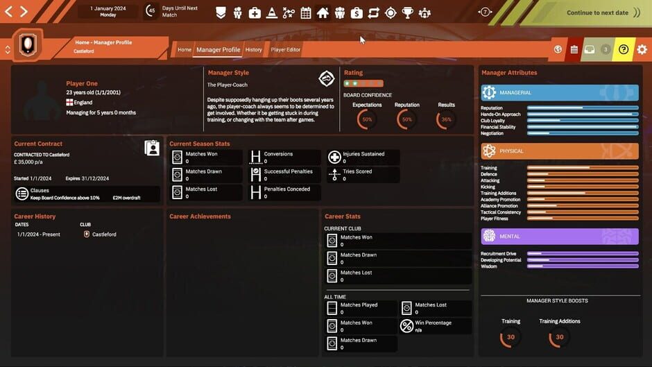 Rugby League Team Manager 4 Screenshot