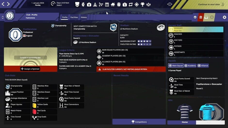 Rugby League Team Manager 4 Screenshot