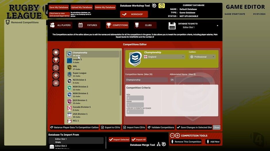 Rugby League Team Manager 4 Screenshot