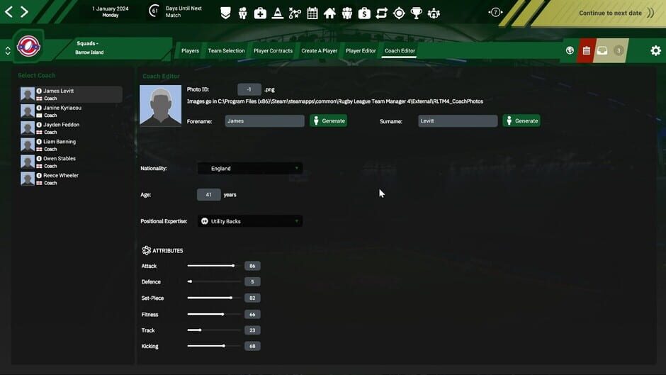Rugby League Team Manager 4 Screenshot