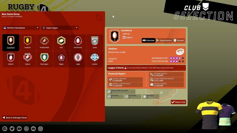 Rugby League Team Manager 4 Screenshot