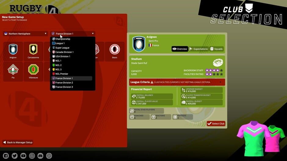 Rugby League Team Manager 4 Screenshot