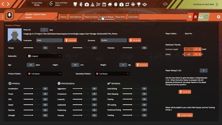 Rugby League Team Manager 4 Screenshot