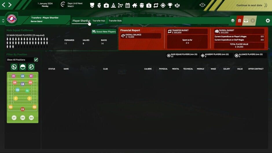 Rugby League Team Manager 4 Screenshot