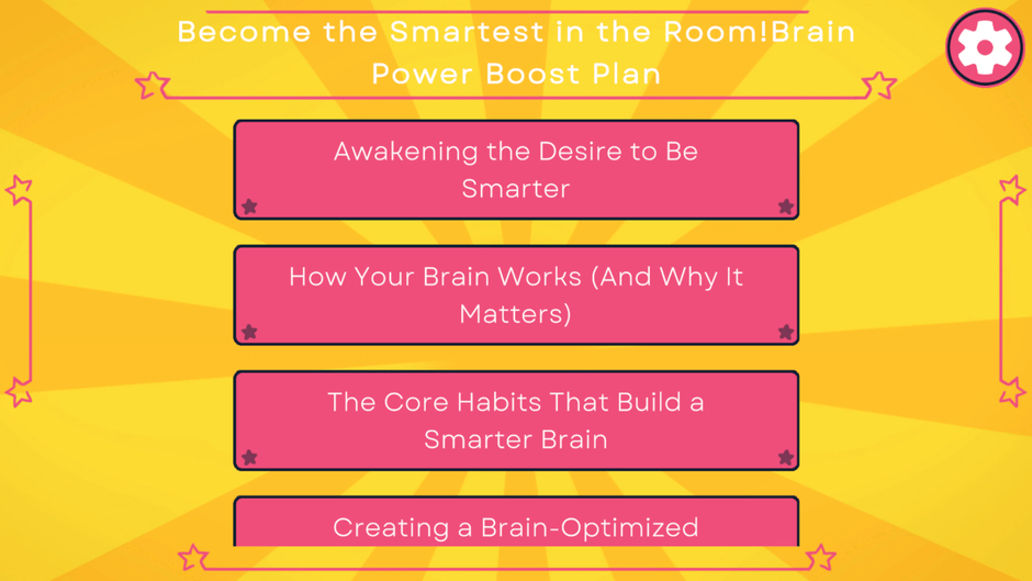 Become the Smartest in the Room! Brain Power Boost Plan Screenshot