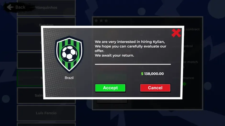 Кадър от UltFoot: Football Manager
