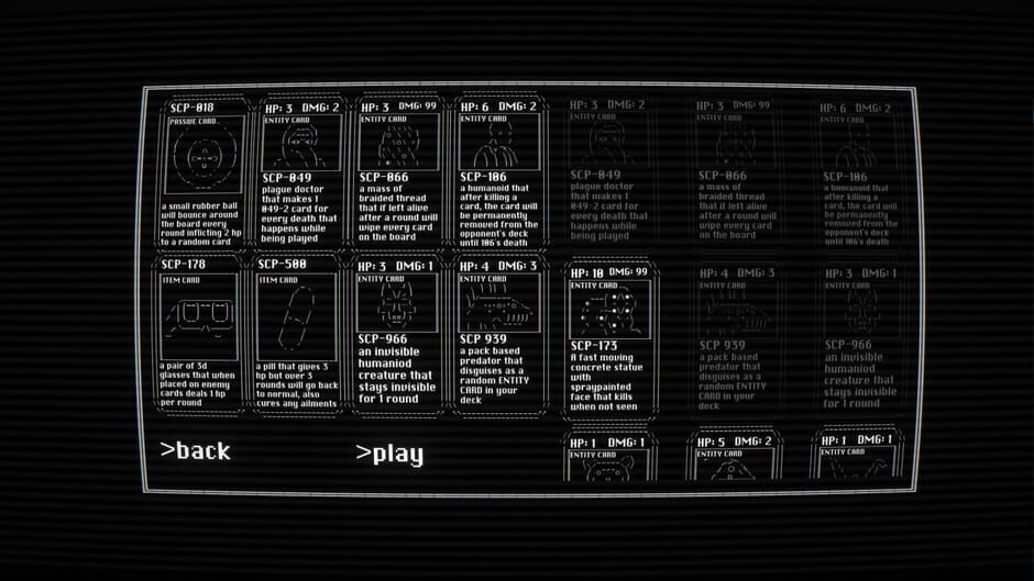 สกรีนช็อตจาก SCP: Cardtainment Breach (รูปที่ 3)