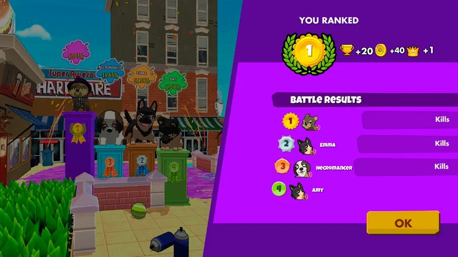 Кадър от DOBA: Dogs Battle Arena