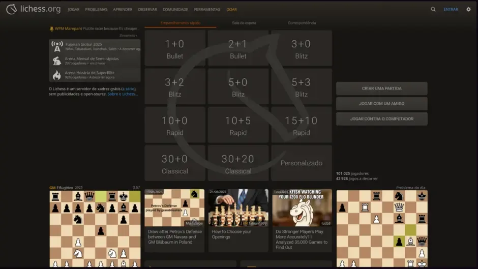 Lichess, captura de tela 1