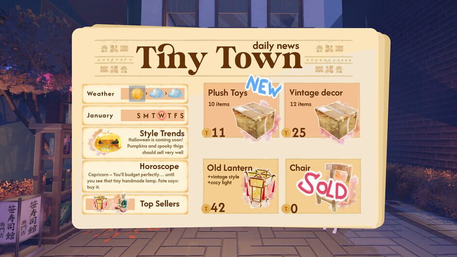 Screenshot Tiny Shop