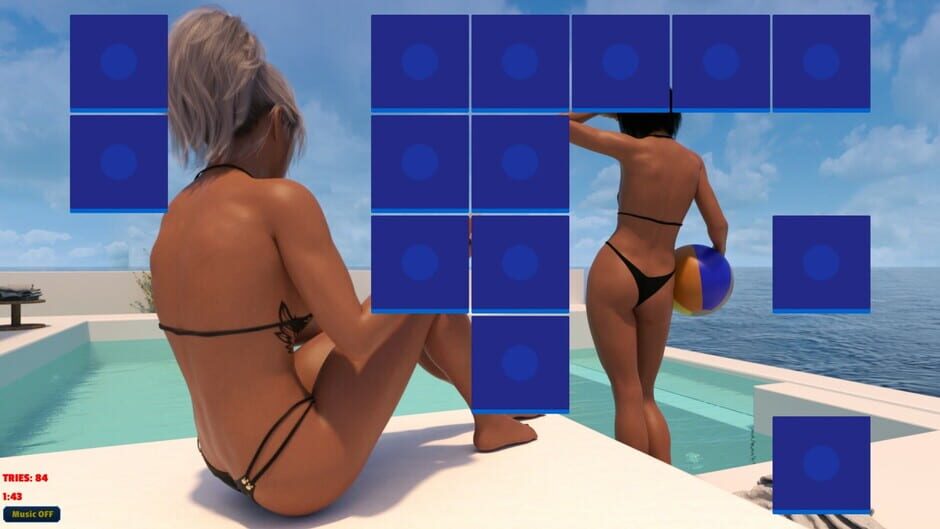 Sexy Memory Puzzle: Pool Girls Screenshot