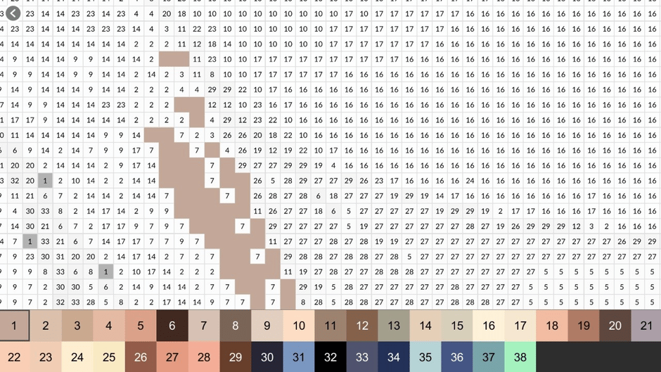 Anime Manga Style Girl: Color By Number Pixel Art Coloring Screenshot