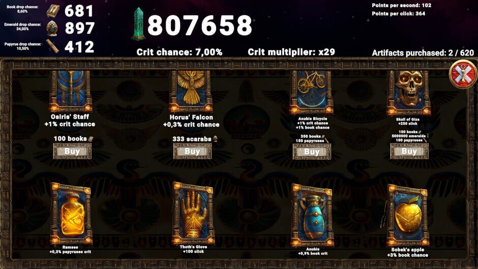สกรีนช็อตจาก Pyramid Clicker (รูปที่ 2)