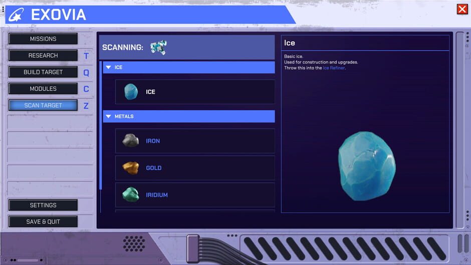 Exovia screenshot