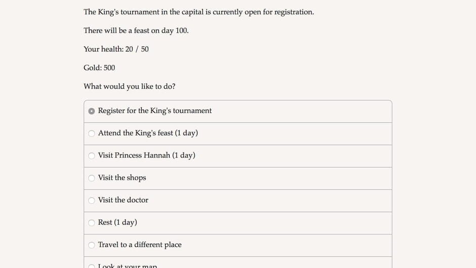 The Great Tournament Screenshot