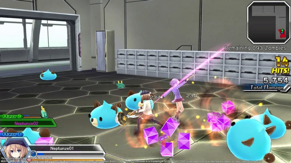 Megatagmension Blanc + Neptune VS Zombies, captura de tela 2