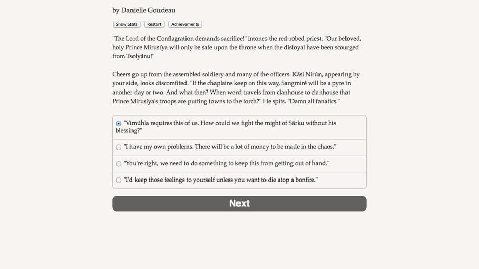 Choice of the Petal Throne Screenshot